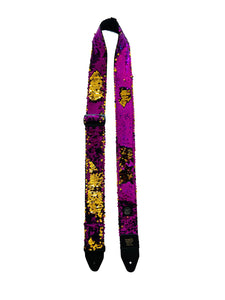 Purple Gold Guitar Strap