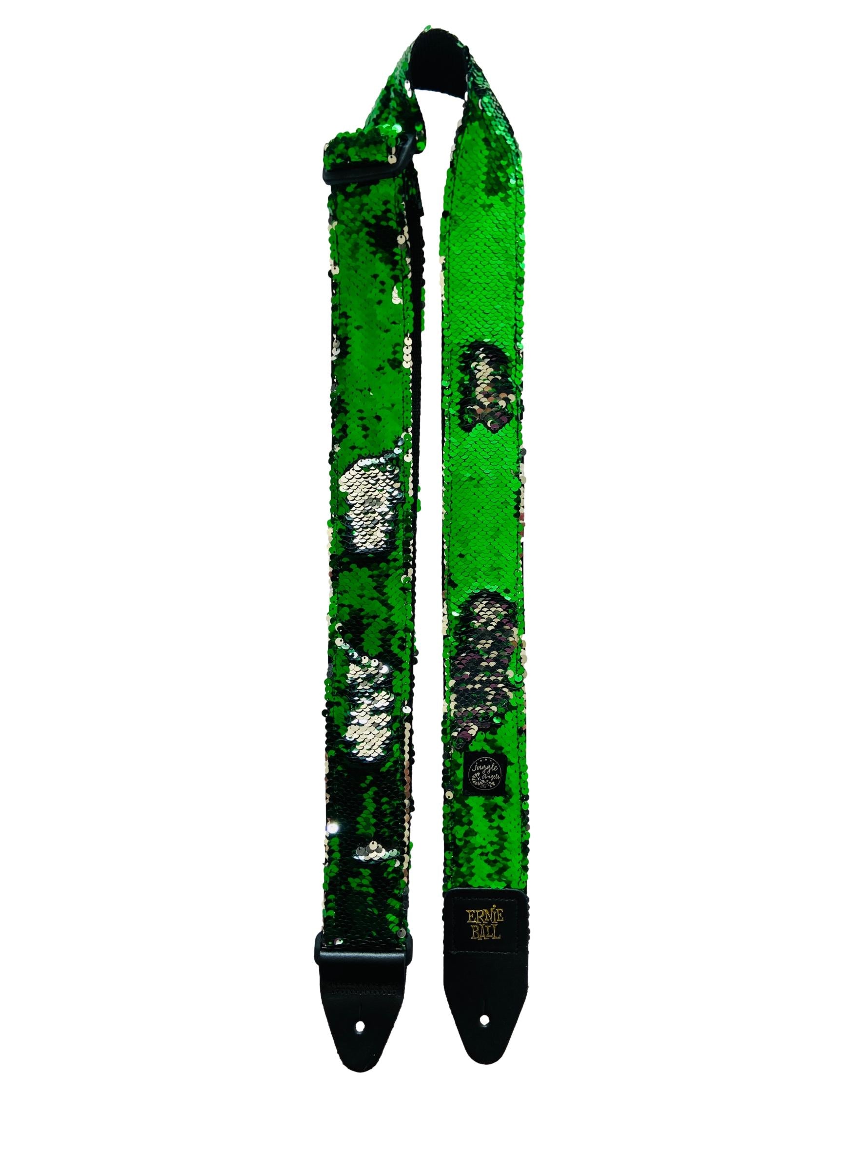 Green Silver Guitar Strap