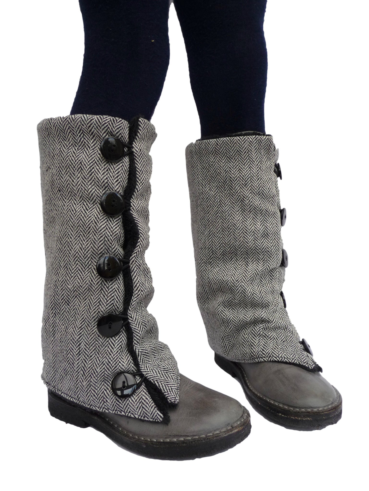 Black Tweed Leg Warmers