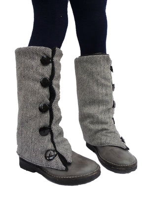 Black Tweed Leg Warmers