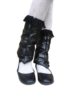 Black Fringes Leg Warmers