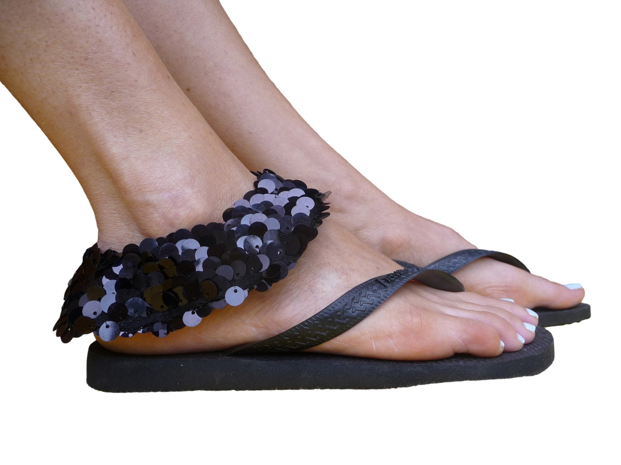 Black Sequins Ankle Jewel