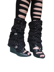 Black Square Leg Warmers