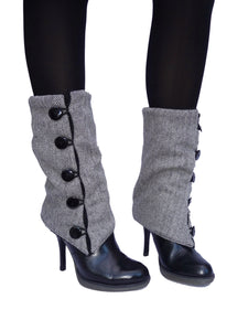 Black Tweed Leg Warmers