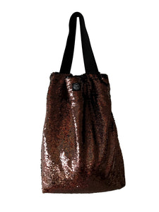 Brown sequins Square Bag