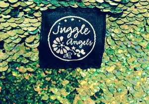 Green sequins Square Bag