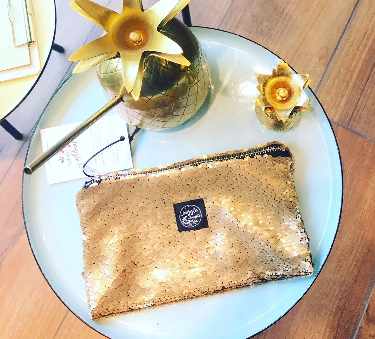 Gold Sequins Pocket