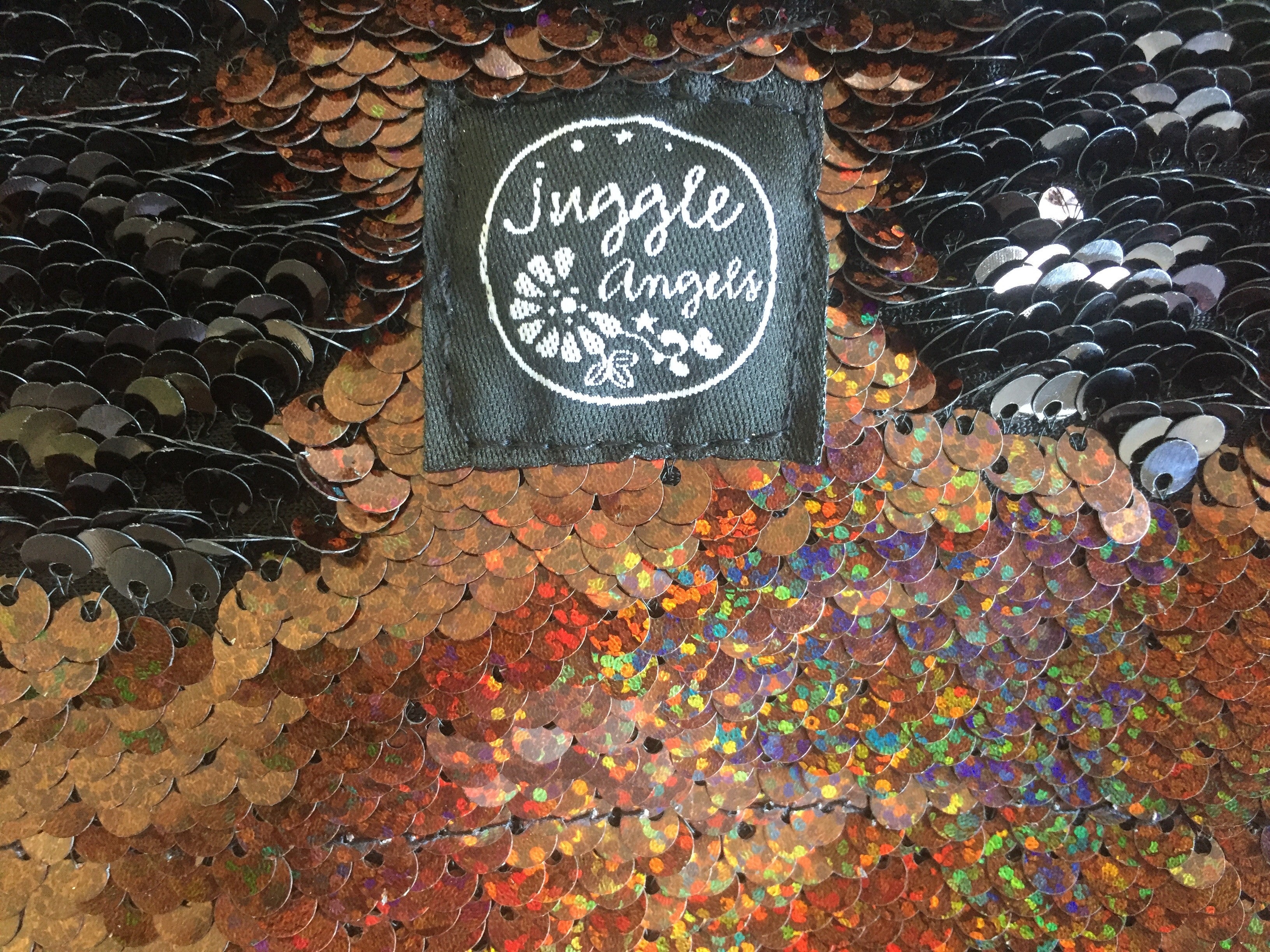 Brown Sequins Pocket