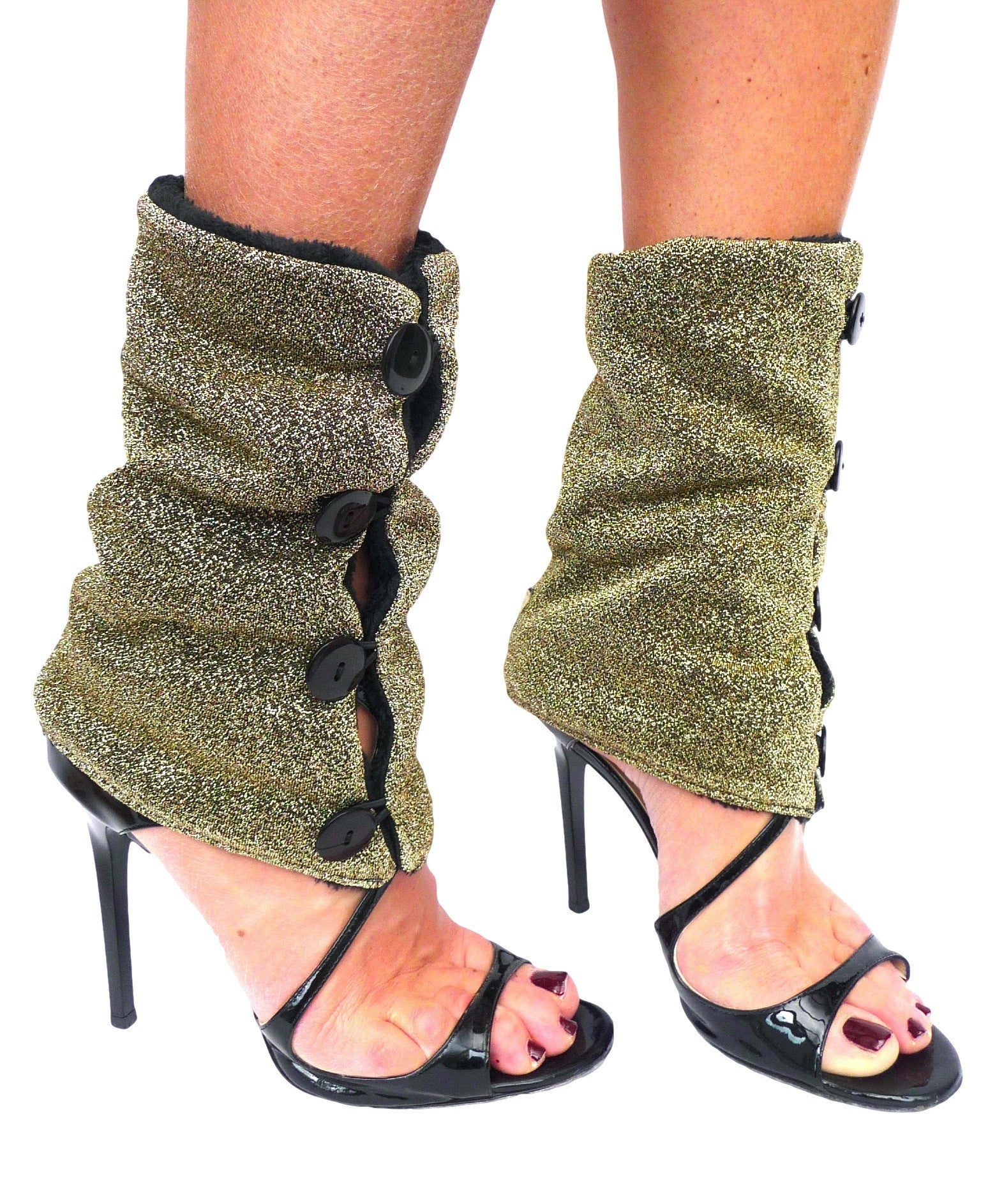 Glitter Gold Leg Warmers