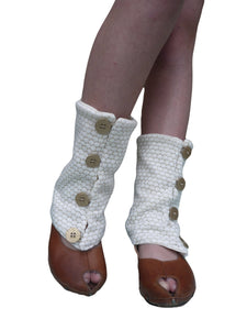 Golden Cream Summer Leg Warmers