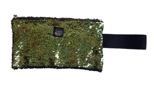 Green Sequins Clutch Bag