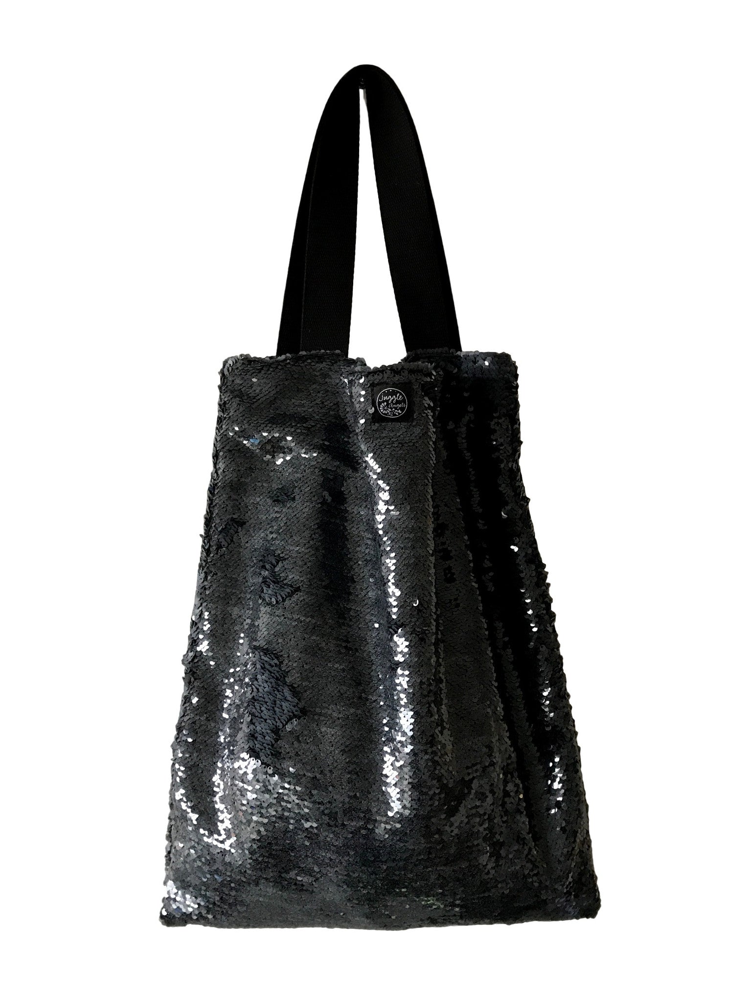 Grey sequins blue Square Bag
