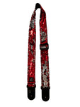 Red sequins Guitar Strap