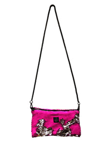 Pink fluo Silver Night Bag