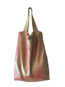 Pink sequins Square Bag