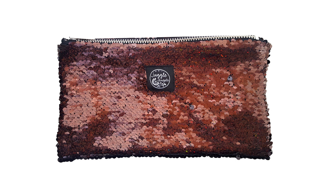 Brown Sequins Pocket