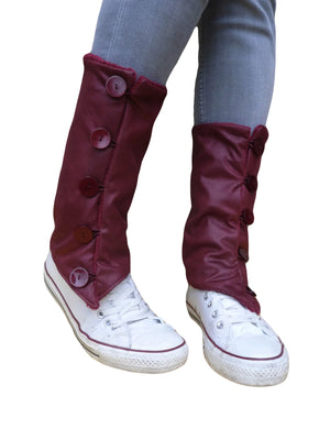 Red Leather Leg Warmers