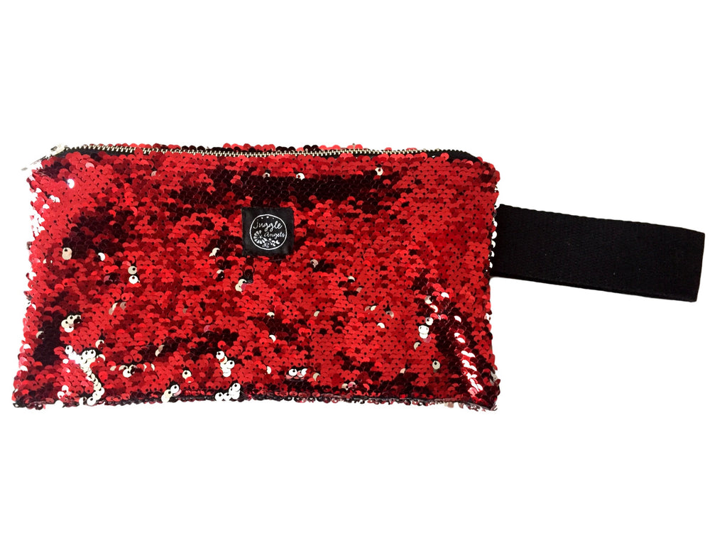 Red Sequins Clutch Bag