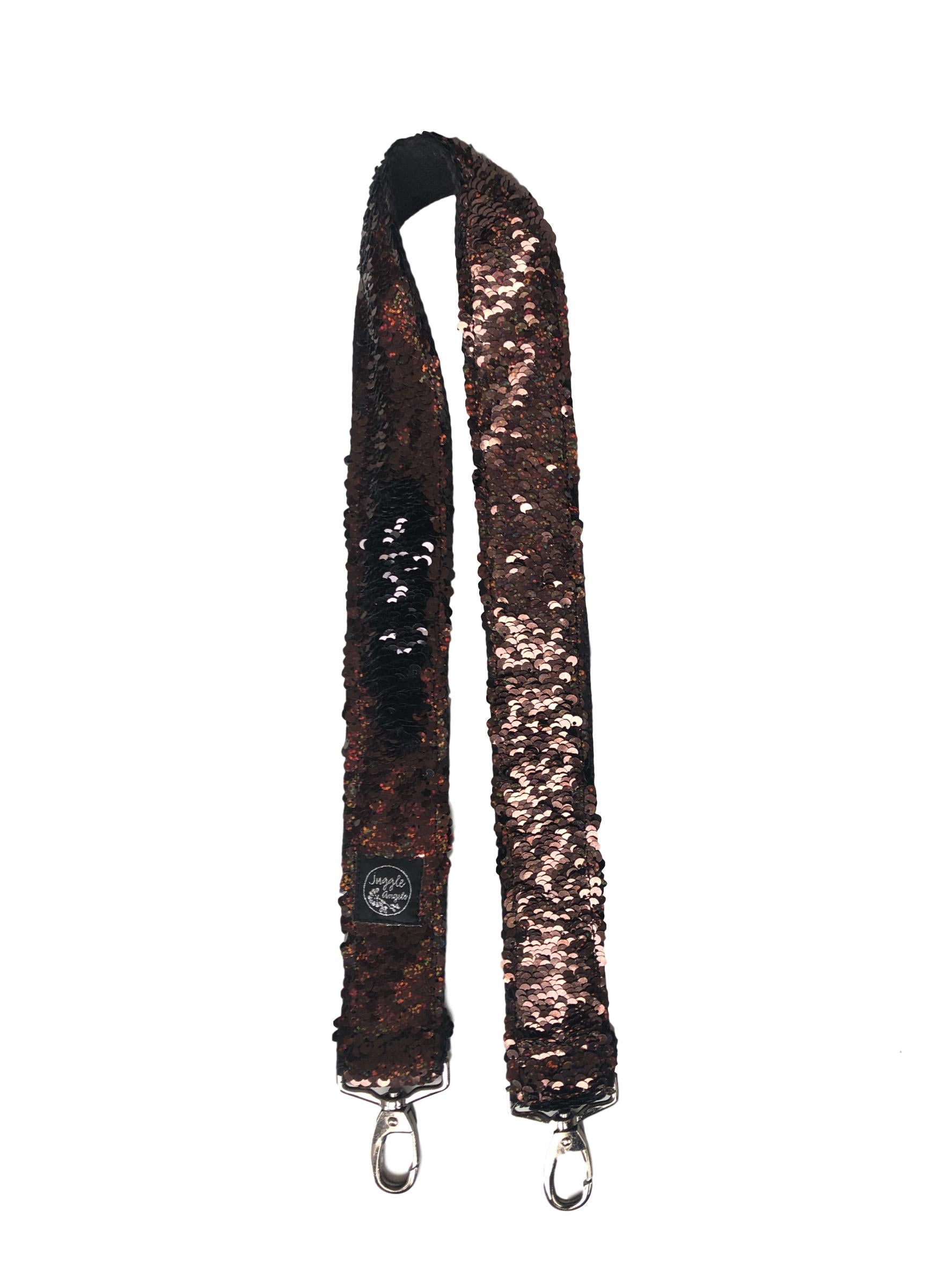 Brown Sequins handbag Strap