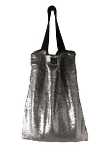 Silver sequins Square Bag