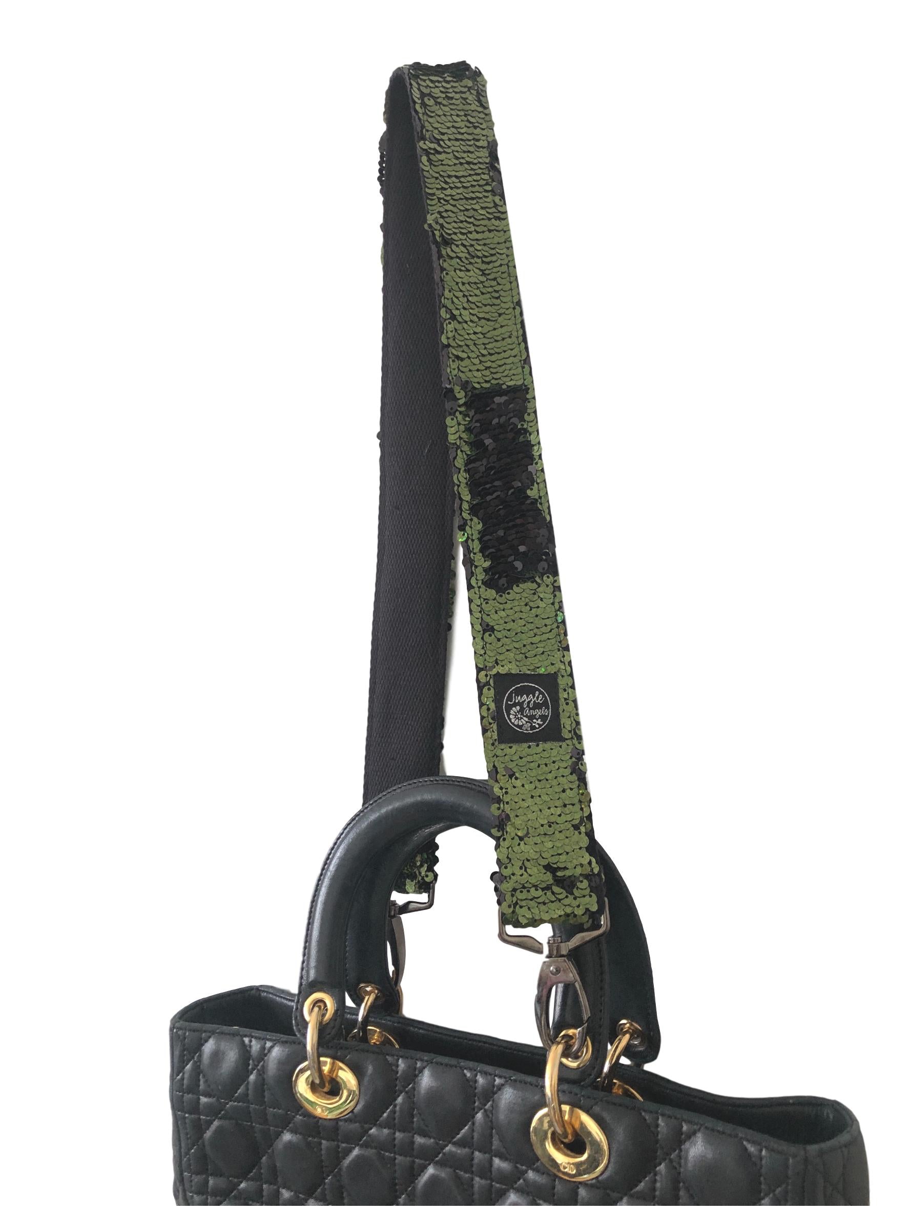 Green Sequins handbag Strap