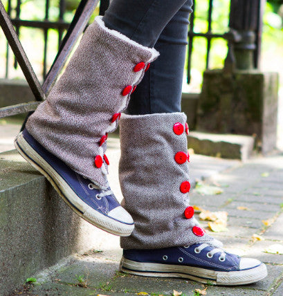 Brown Tweed Leg Warmers